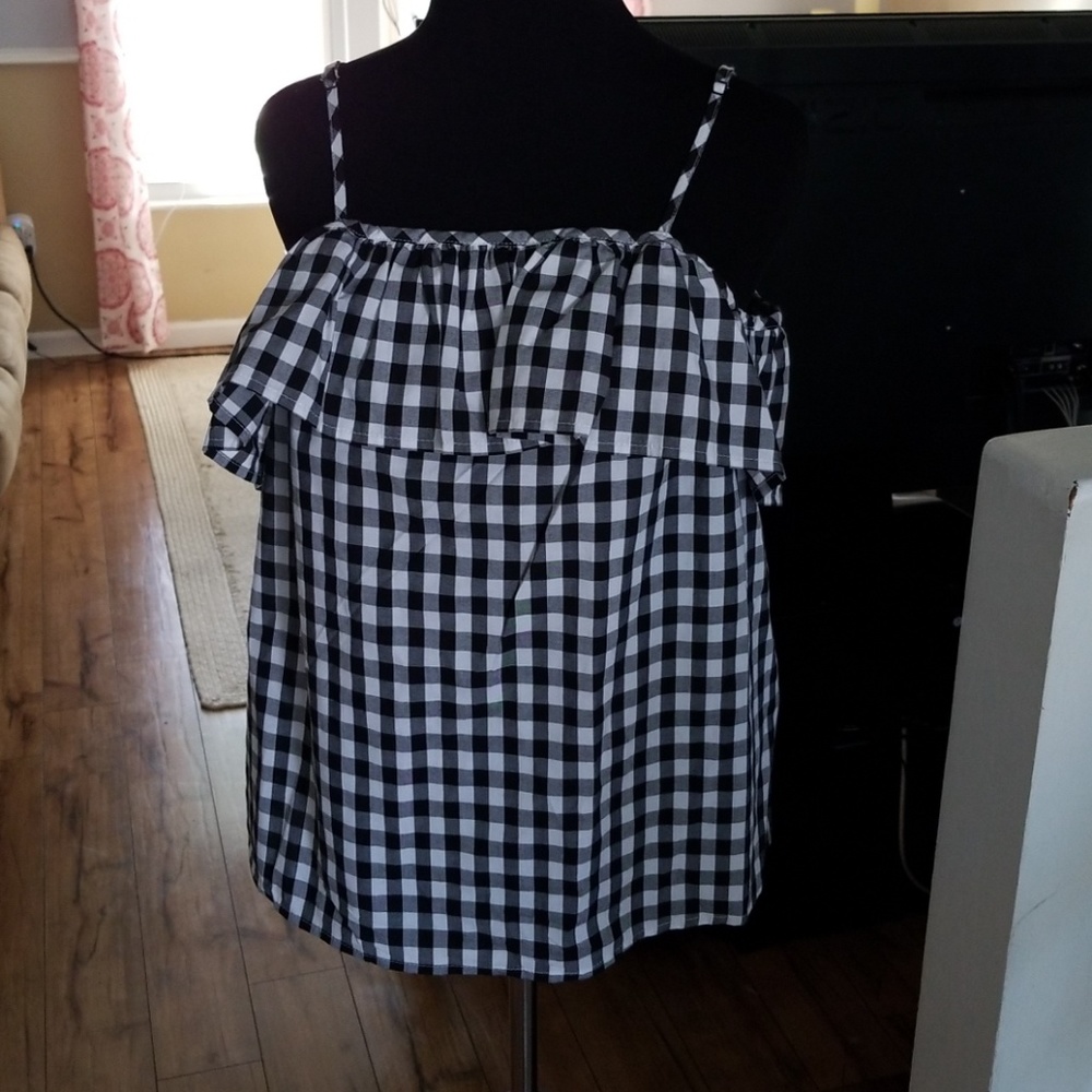 Gingham Ruffle Cami - Picture 3 of 4